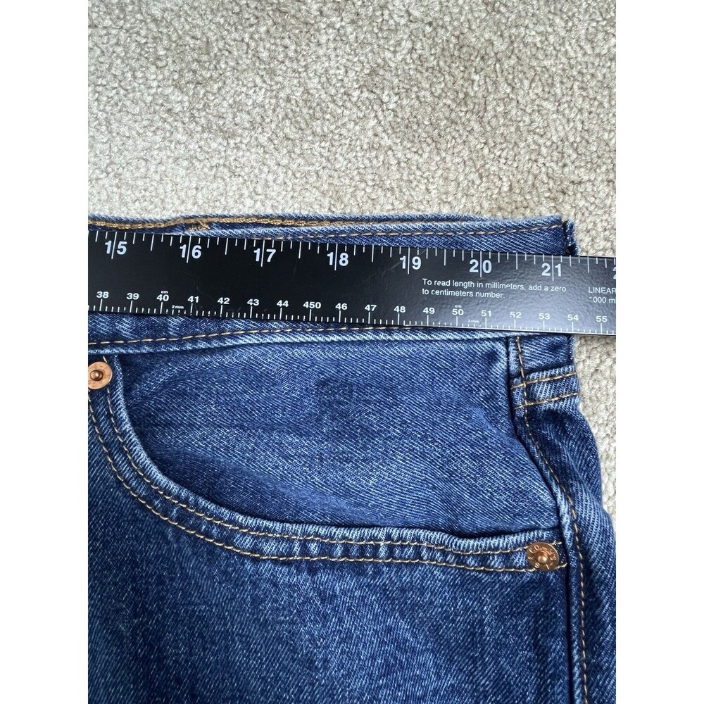 Levi's 505 Regular Fit Straight Leg Denim Blue Jeans Mens Size 42 x 29.5 EUC - Picture 8 of 11